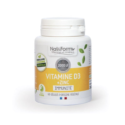 VITAMINE D3+ZINC 60 GELS. VEG.